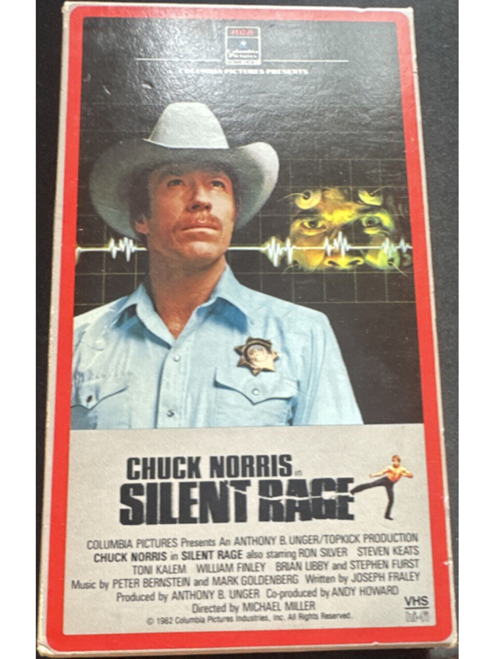 Columbia Pictures Silent Rage VHS 1982 Chuck Norris NTSC Martial Arts Suspense R